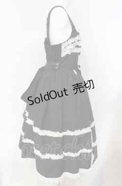 画像3: metamorphose / 【プラスサイズ】両山レースジャンパースカート 2 クロ×シロ O-25-08-05-048-ME-OP-OW-OS