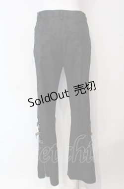 画像3: BPN / スリットベルテッドパンツ M ブラック O-25-08-05-006-GO-PA-IG-OS
