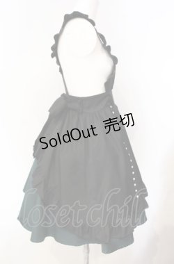 画像2: Amavel / Dark Chember Maidミドルエプロンジャンパースカート F クロ×グリーン O-25-08-05-051-CA-SK-OW-OS