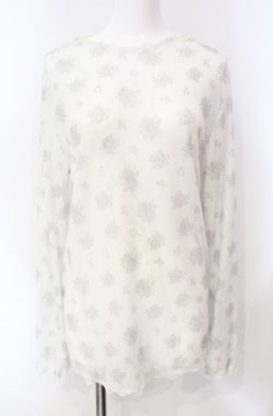 画像1: m petit by misako / 花柄シアープルオーバー LL オフシロ O-25-08-05-055-LO-TO-IG-OS