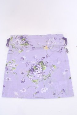 画像2: PINK HOUSE / Little Violet柄巾着バッグ  ラベンダー O-25-08-05-1004-LO-BG-IG-OS