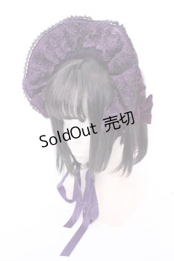 画像1: axes femme kawaii / ベルベットドールハーフボンネット  パープル O-25-08-05-1007-AX-AC-IG-ZT450