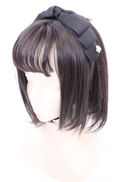 画像1: m petit by misako / NINA'sコラボ AM*NIリボンカチューシャ  クロ O-25-08-05-1009-LO-AC-IG-OS