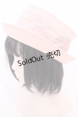 画像1: Beth / ドットチュールリボンハット  ピンク O-25-08-05-1010-CL-AC-YM-OS