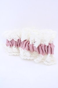m petit by misako / AMレース2Pシュシュ  ピンク O-25-08-05-1016-LO-ZA-OW-ZT450