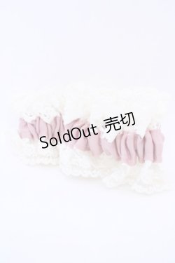 画像1: m petit by misako / AMレース2Pシュシュ  ピンク O-25-08-05-1016-LO-ZA-OW-ZT450