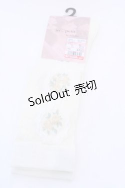 画像1: m petit by misako / ECAMOVKバラレースソックス 23-25cm 生成り O-25-08-05-1019-LO-ZA-IG-OS