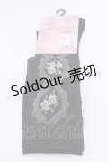 m petit by misako / ECAMOVKバラレースソックス 23-25cm クロ O-25-08-05-1020-LO-ZA-IG-OS