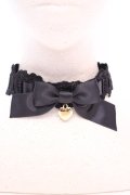 Angelic Pretty / Airy Heartはしごレースチョーカー  クロ O-25-08-05-1023-AP-ZA-IG-OS