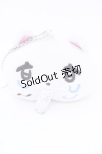 Hauls / ヤニ吉の、お顔キーホルダー  シロ×サックス O-25-08-05-1032-LO-ZA-IG-ZT450