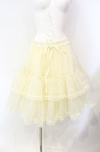 metamorphose / 【プラスサイズ】オーガンジーフリルパニエ  生成り O-25-08-05-060-ME-SK-IG-OS