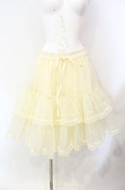 画像1: metamorphose / 【プラスサイズ】オーガンジーフリルパニエ  生成り O-25-08-05-060-ME-SK-IG-OS