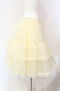画像2: metamorphose / 【プラスサイズ】オーガンジーフリルパニエ  生成り O-25-08-05-060-ME-SK-IG-OS