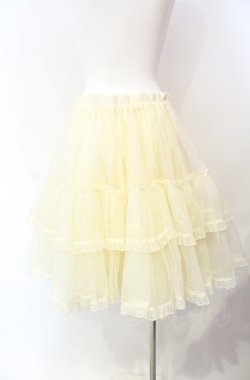 画像3: metamorphose / 【プラスサイズ】オーガンジーフリルパニエ  生成り O-25-08-05-060-ME-SK-IG-OS