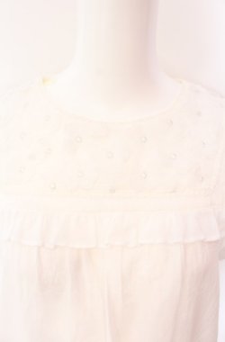 画像2: Franche Lippee / お花モチーフプルオーバー M シロ O-25-08-05-064-LO-TO-OW-OS