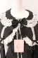 画像2: metamorphose / 【プラスサイズ】ケープ付き丸襟ブラウス 2 クロ×シロ O-25-08-05-069-ME-BL-OW-OS (2)