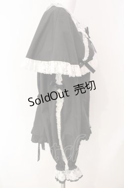 画像3: metamorphose / 【プラスサイズ】ケープ付き丸襟ブラウス 2 クロ×シロ O-25-08-05-069-ME-BL-OW-OS
