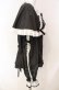 画像3: metamorphose / 【プラスサイズ】ケープ付き丸襟ブラウス 2 クロ×シロ O-25-08-05-069-ME-BL-OW-OS (3)