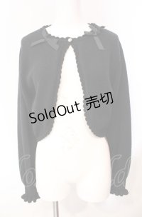 m petit by misako / リボンニットボレロ M クロ O-25-08-05-074-LO-TO-OW-OS
