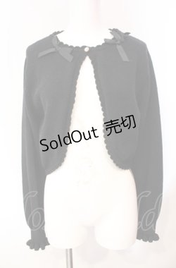 画像1: m petit by misako / リボンニットボレロ M クロ O-25-08-05-074-LO-TO-OW-OS