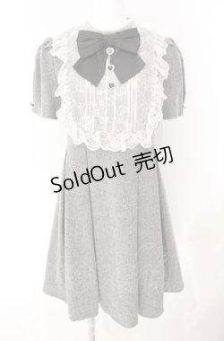 画像1: Secret Honey / レースヨークワンピース  グレー O-25-08-05-081-CA-OP-IG-OS