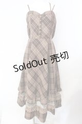 axes femme / タータンチェックジャンスカ F ブラウン O-25-08-05-083-AX-OP-OW-OS