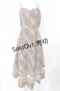 axes femme / タータンチェックジャンスカ F ブラウン O-25-08-05-083-AX-OP-OW-OS