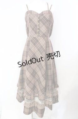 画像1: axes femme / タータンチェックジャンスカ F ブラウン O-25-08-05-083-AX-OP-OW-OS