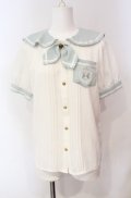 Amavel / CrownEmblemポケットセーラーブラウス F グリーン O-25-08-05-012-CA-BL-OW-OS