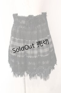 BPN / レース配色ハイスエストチェックスカート M ブラック×グレー O-25-08-05-018-GO-SK-IG-OS