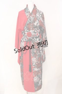 画像1: 【SALE】Qutie Frash / 2025 浴衣3点SET  レッド O-25-08-05-019-QU-OP-IG-ZT0105V