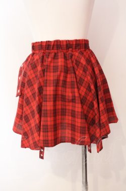 画像2: LOLITAその他 / ガーターデザインチェックスカパン S アカ O-25-08-05-002-LO-SK-OW-OS