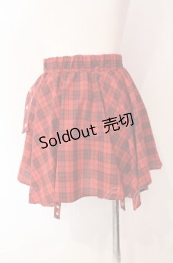 画像2: LOLITAその他 / ガーターデザインチェックスカパン S アカ O-25-08-05-002-LO-SK-OW-OS