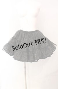 Wunderwelt / オリジナル3段ティアードミニパニエ（35cm）  ブラック O-25-08-05-022-EL-SK-IG-OS