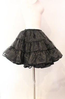 画像2: Wunderwelt / オリジナル3段ティアードミニパニエ（35cm）  ブラック O-25-08-05-022-EL-SK-IG-OS