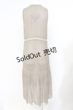 画像3: Rozen Kavalier / フリンジ付きシフォンロングジレ  ブラウン O-25-08-07-030-OO-TO-OW-OS