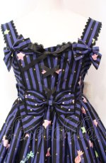 画像2: metamorphose / CL Candy Star Rabbitハイウエストジャンパースカート  レイトブルー O-25-08-07-004-ME-OP-IG-OS (2)