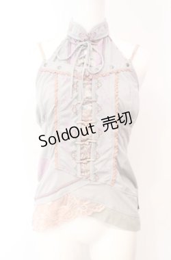 画像5: Ozz oneste / ボレロ付きレースアップキャミソール  グレー×ピンク×ラベンダー O-25-08-07-031-OO-TO-OW-OS