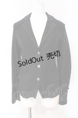 画像1: Ozz oneste / アシメデザインストレッチジャケット  クロ O-25-08-07-033-OO-JA-OW-OS