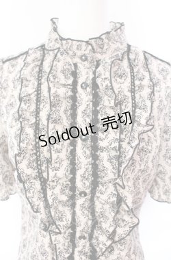 画像2: axes femme / 壁紙柄ブラウス M キナリ O-25-08-07-034-AX-BL-OW-OS