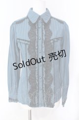 axes femme / 2Wayジャガードブラウス L グリーン O-25-08-07-038-AX-BL-OW-OS