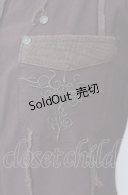 画像2: Ozz Croce / ガーゼ切り替えブラウス  エンジ O-25-08-07-041-OO-BL-OW-OS