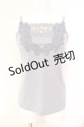 axes femme / ドライフラワービジューキャミソール M ブルー O-25-08-07-042-AX-TO-OW-OS