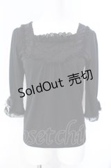 axes femme / 薔薇モチーフ使いプルオーバー M クロ O-25-08-07-043-AX-TO-OW-OS