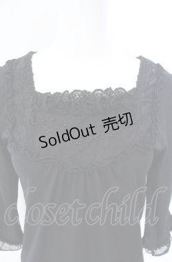 画像2: axes femme / 薔薇モチーフ使いプルオーバー M クロ O-25-08-07-043-AX-TO-OW-OS