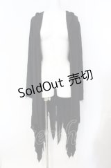DARK IN LOVE / Retro baggy casual punk overwear　カーディガン L ブラック O-25-08-07-046-PU-TO-OW-OS