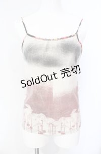 gouk / 和柄キャミソール  ベージュ×レッド O-25-08-07-049-GO-TO-OW-OS
