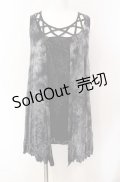 Ozz Croce / タイダイレイヤード変形プルオーバー  ブラック O-25-08-07-052-OO-TO-OW-OS