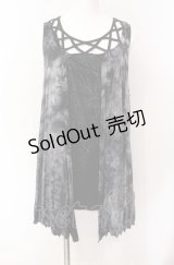 Ozz Croce / タイダイレイヤード変形プルオーバー  ブラック O-25-08-07-052-OO-TO-OW-OS