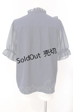 画像3: axes femme / ブローチ付ブラウス【ブローチ欠品】  ネイビー O-25-08-07-056-AX-BL-IG-OS